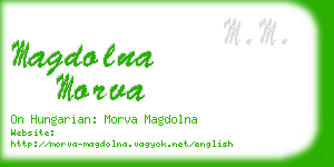 magdolna morva business card